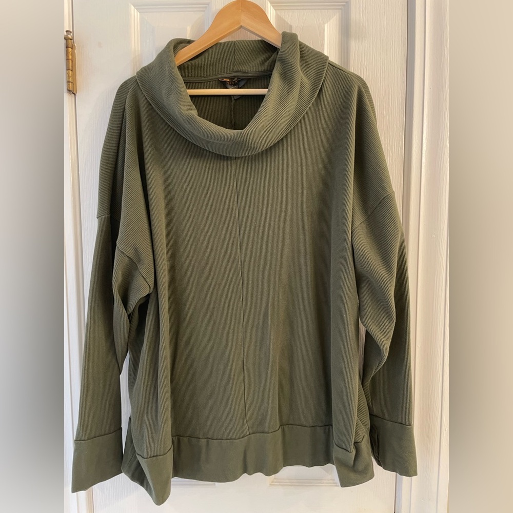 41 Hawthorn Waffle Knit Cowl Neck Pullover